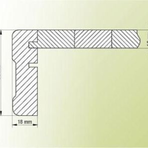 Massivholzstufen Stufenform Doppelt profiliert