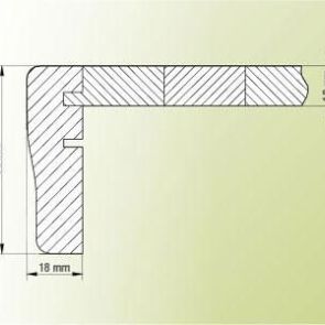 Massivholzstufen Stufenform Elegance profiliert