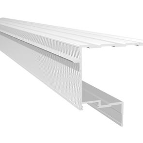 U40-Aluminiumprofil mit LED-Lichtkanal zur Treppenrenovierung auf Holztreppen